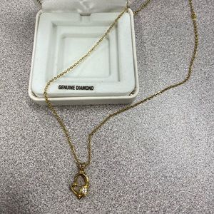 Gold  sterling silver necklace
